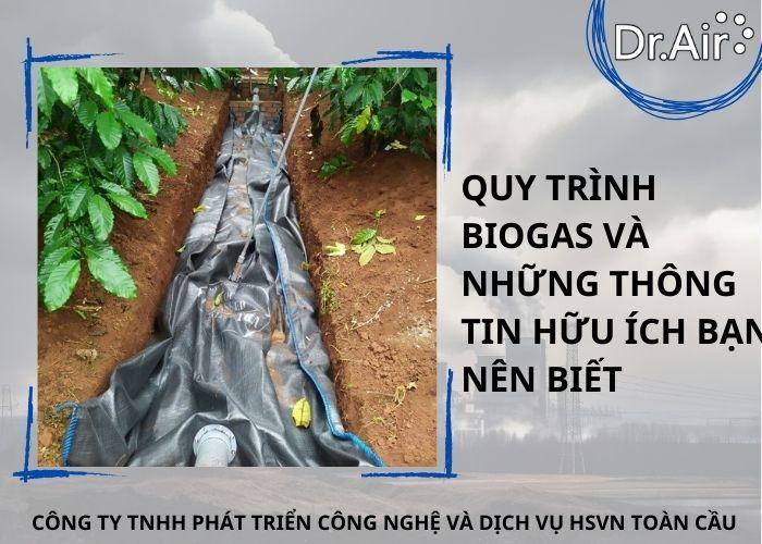 Quy trình sản xuất khí biogas chi tiết từng bước, từ nguyên liệu đến ứng dụng